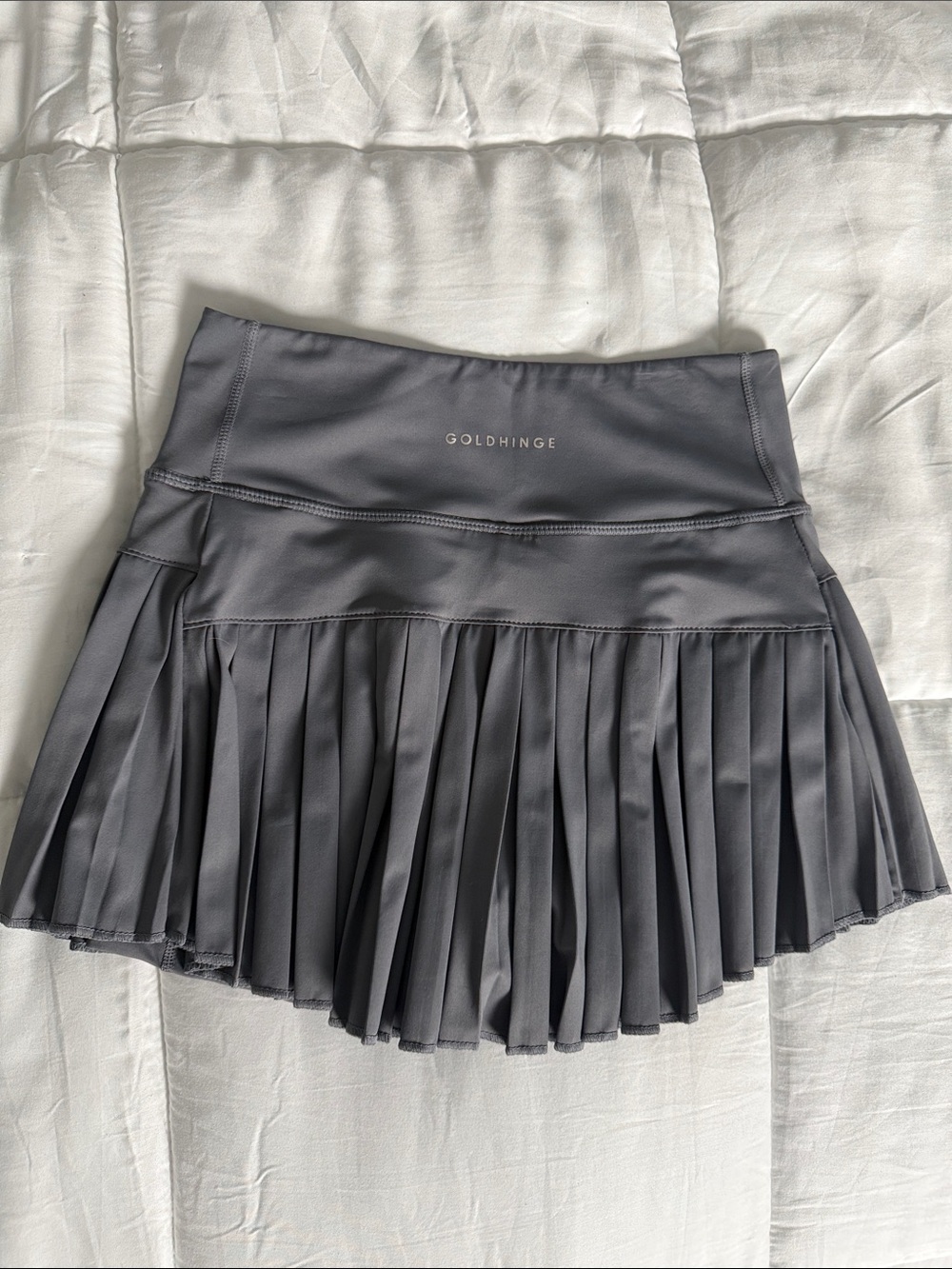 Goldhinge pleated tennis skirt